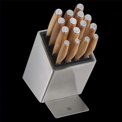 WMF - Set di coltelli da cucina con ceppo portacoltelli GRAND WOOD, 6 pezzi