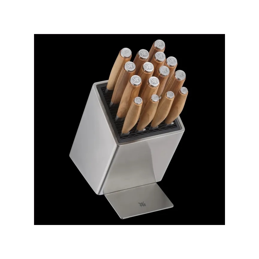 WMF - Set di coltelli da cucina con ceppo portacoltelli GRAND WOOD, 6 pezzi