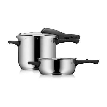 WMF - Set di pentole a pressione PERFECT in acciaio inox da 6,5 l e 3 l