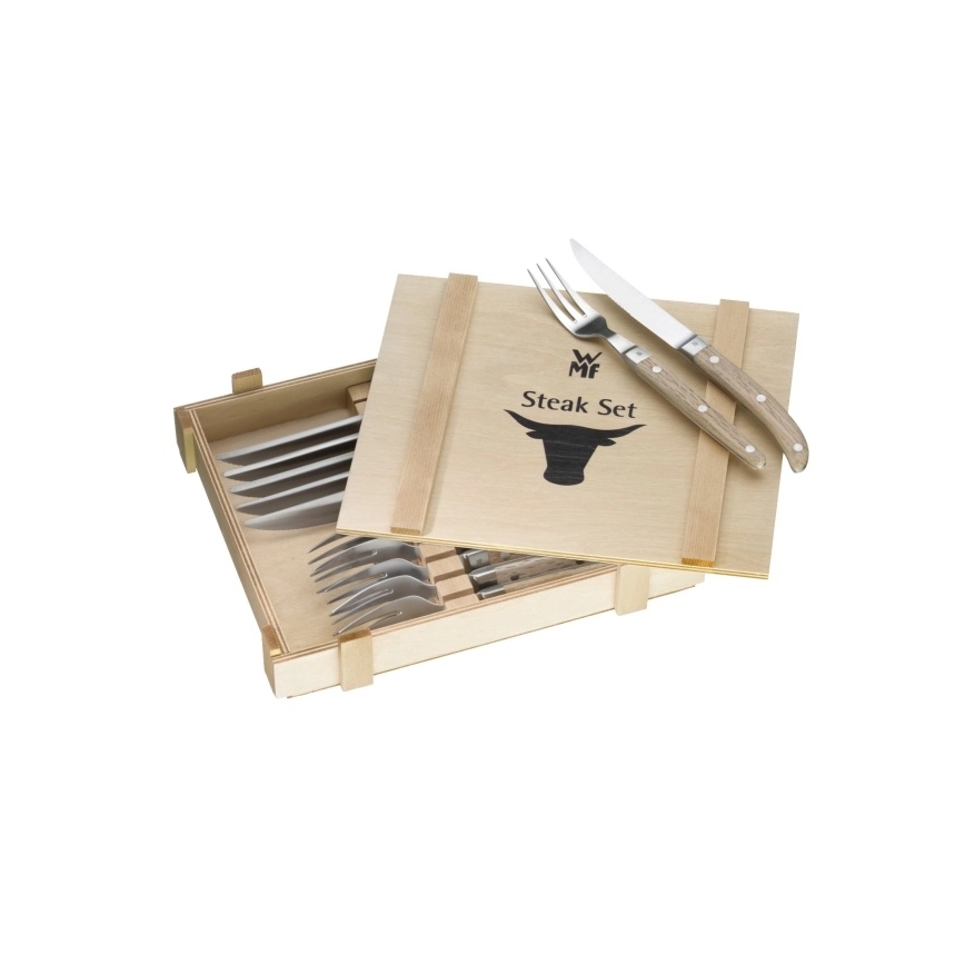 WMF - Set di posate per bistecca RANCH, 12 pezzi