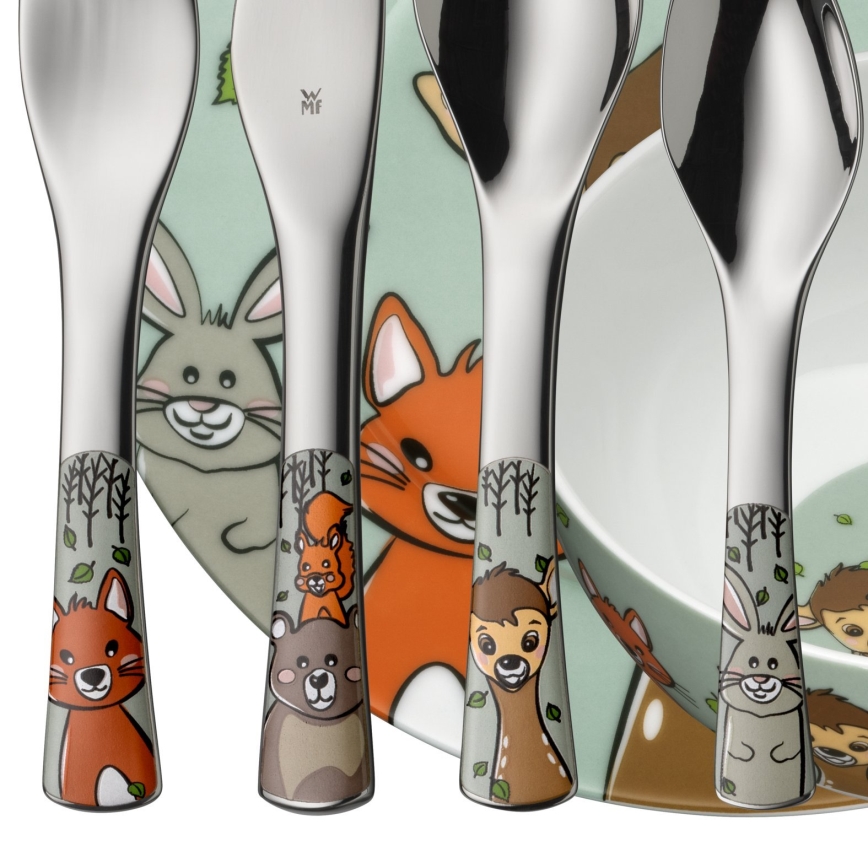 WMF - Set di stoviglie e posate per bambini FOREST FRIENDS 6pz