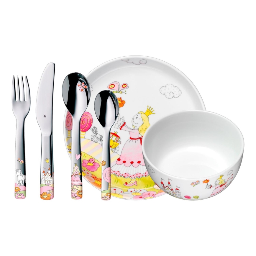 WMF - Set di stoviglie e posate per bambini Principessa Anneli 6pz
