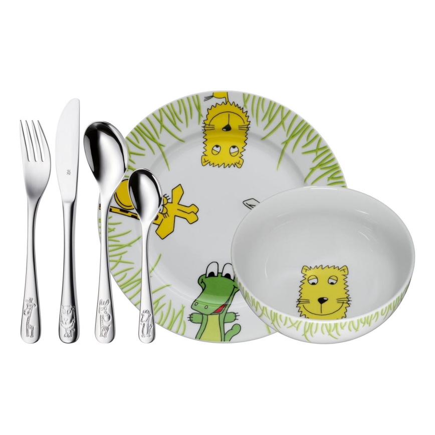 WMF - Set di stoviglie e posate per bambini SAFARI 6pz