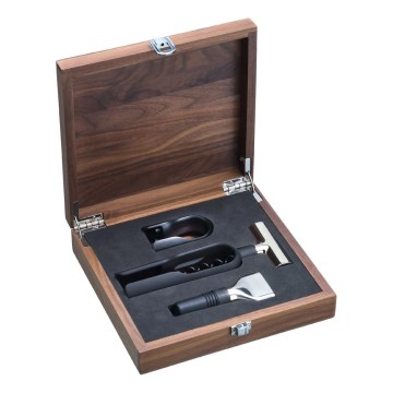 WMF - Set per sommelier, 3 pezzi, noce