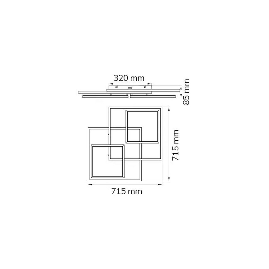 Wofi 10644 - Lampadario a plafone LED dimmerabile VISO LED/62W/230V