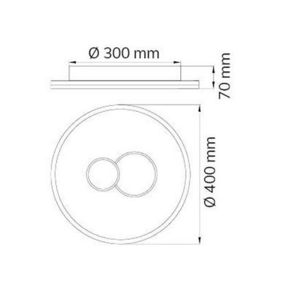 Wofi 11246 - Plafoniera LED dimmerabile NADRA LED/27W/230V