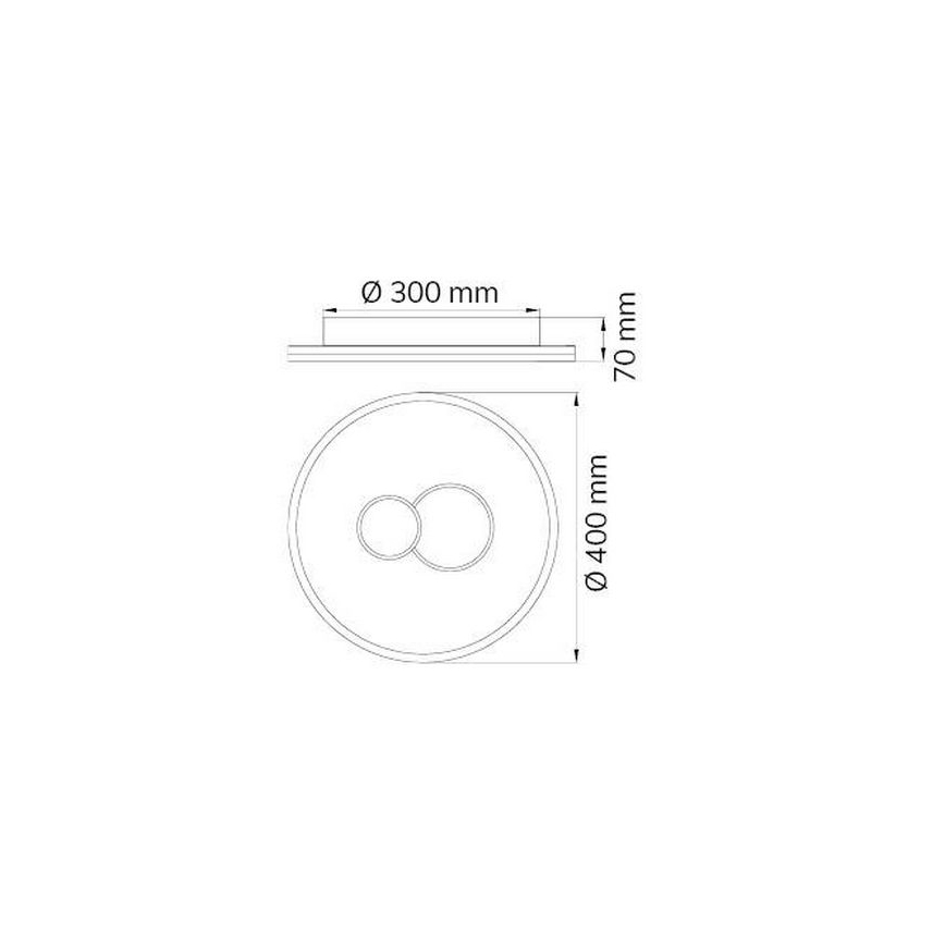 Wofi 11246 - Plafonnier à intensité variable NADRA LED/27W/230V