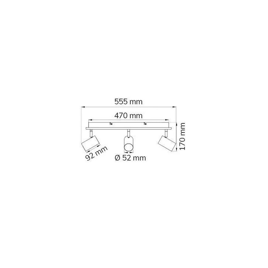 Wofi 11591 - Spot LED BALI 3xGU10/5W/230V + 2xLED/6W/230V 3000K