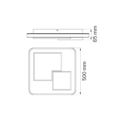 Wofi 11610 - Plafoniera LED dimmerabile FELA LED/40,5W/230V 3000K
