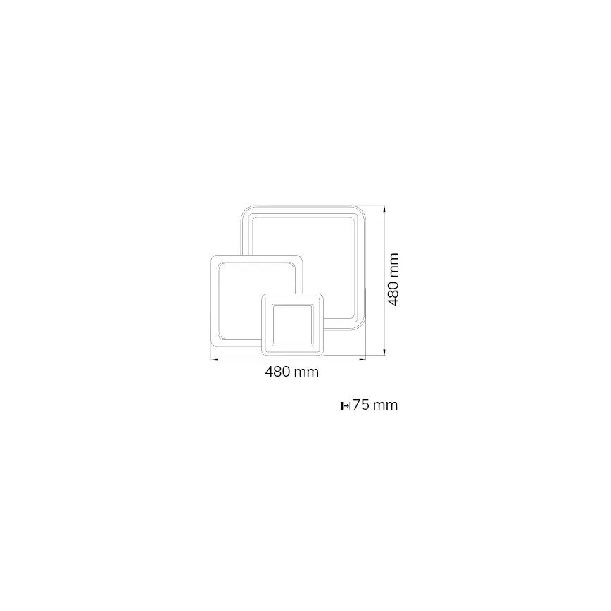 Wofi 11860 – Dimmbare LED-Deckenleuchte MOLA LED/36W/230V 3000-5500K + Fernbedienung
