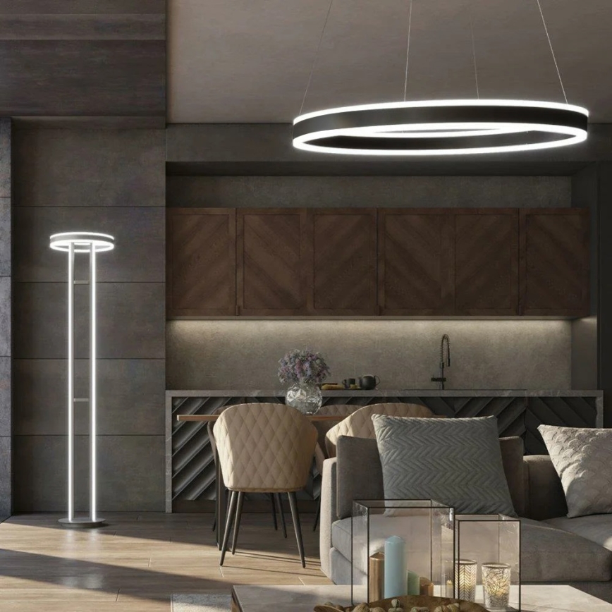 Wofi 12147 - Lampadario a sospensione con filo LED dimmerabile KEMI LED/73W/230V 3000K + telecomando