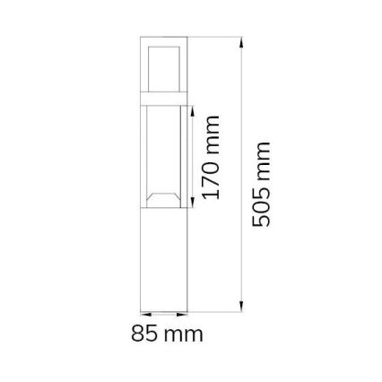 Wofi 12228 - Lampe LED d'extérieur SIERRA LED/10W/230V IP54 50,5 cm