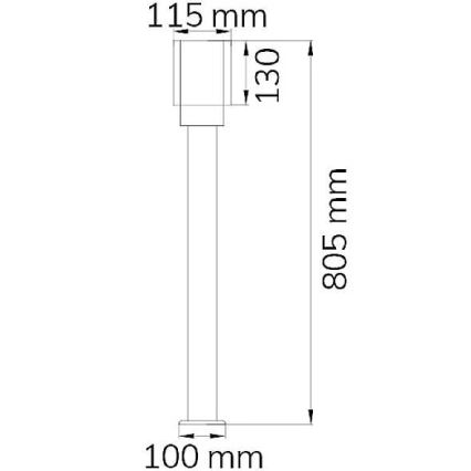 Wofi 12232 - Lampadaire d'extérieur PITA 1xE27/10W/230V IP54