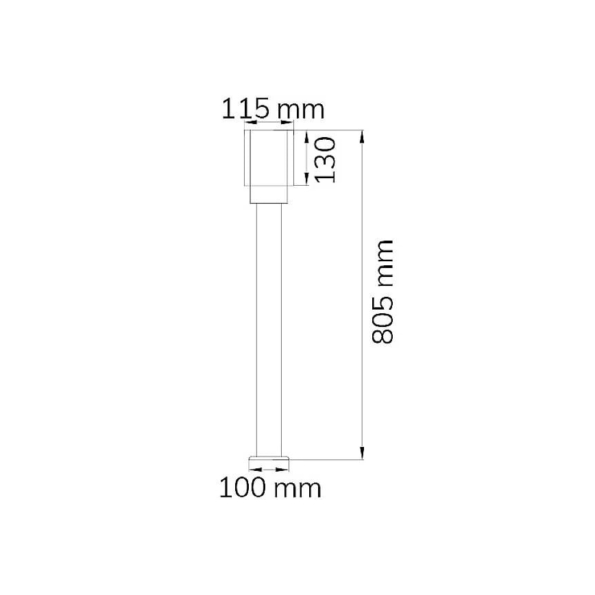 Wofi 12232 - Lampadaire d'extérieur PITA 1xE27/10W/230V IP54