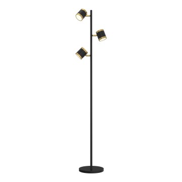 Wofi 3003-304S - Lampada da terra dimmerabile a LED TOULOUSE 3xLED/7W/230V nero/oro