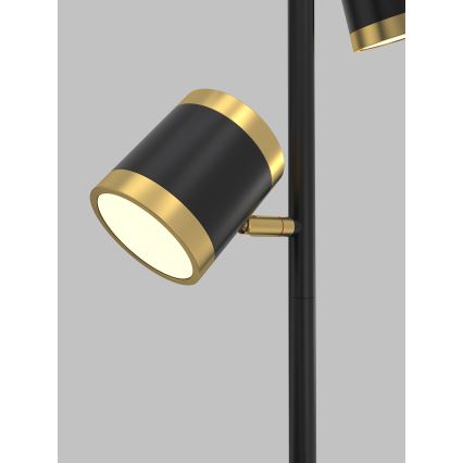 Wofi 3003-304S - Lampada da terra dimmerabile a LED TOULOUSE 3xLED/7W/230V nero/oro