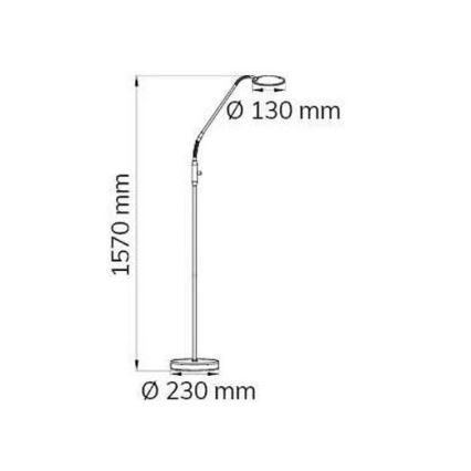 Wofi 3006.01.64.9000 - Lampada da terra dimmerabile a LED TWIN LED/4,6W/230V