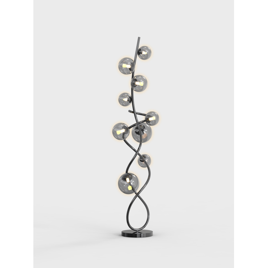 Wofi 3014-905 - Lampada LED da terra NANCY 9xG9/3,5W/230V cromo nero