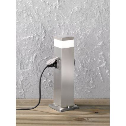 Wofi 3054.01.97.7000 - LED Außenleuchte mit 2 Steckdosen TARA LED/7W/230V IP44 SCHUKO