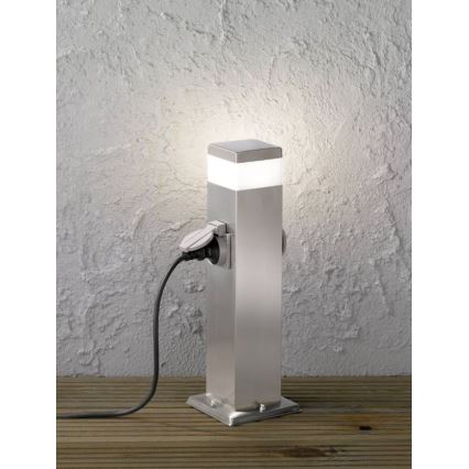 Wofi 3054.01.97.7000 - LED Außenleuchte mit 2 Steckdosen TARA LED/7W/230V IP44 SCHUKO