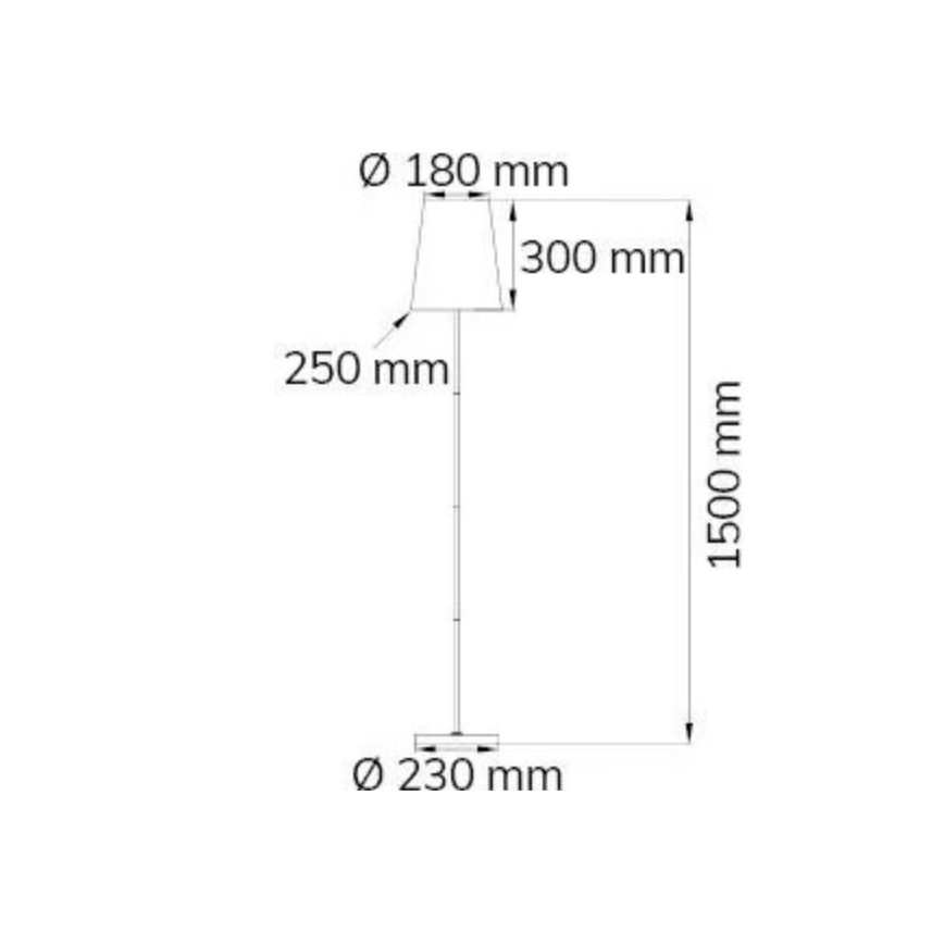 Wofi 3329.01.10.6000 - Lampada da terra FYNN 1xE27/60W/230V nero