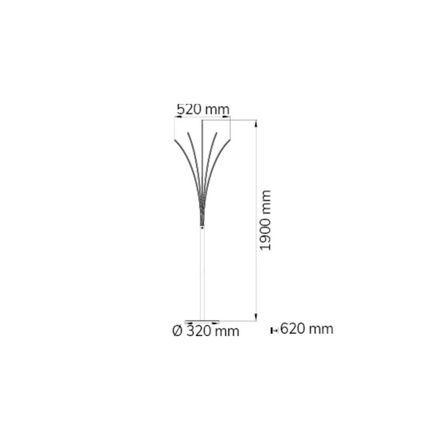 Wofi 3557.05.01.0000 - Lampada da terra dimmerabile a LED BENETT LED/24W/230V