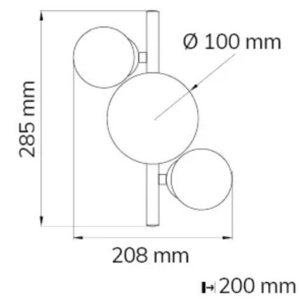 Wofi 4014.03.24.9000 - Applique a LED VILLA 3xG9/3W/230V nero/cromo lucido
