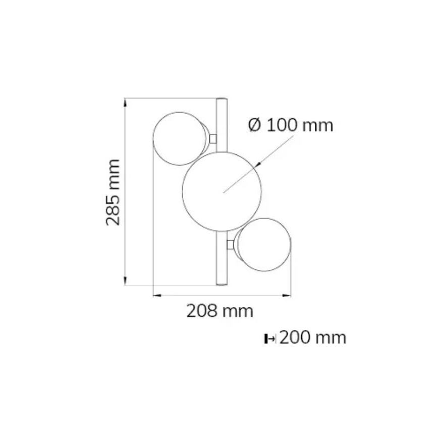 Wofi 4014.03.24.9000 - Applique a LED VILLA 3xG9/3W/230V nero/cromo lucido