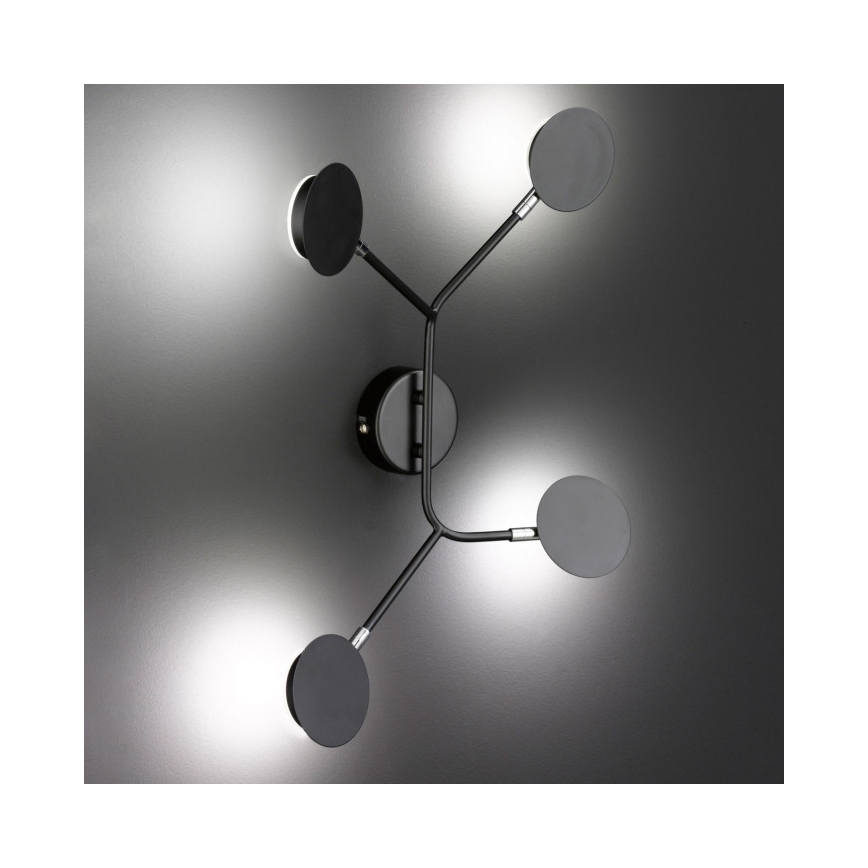 Wofi 446604109000 - Applique a LED BELIZE 4xLED/5W/230V 3000K nero