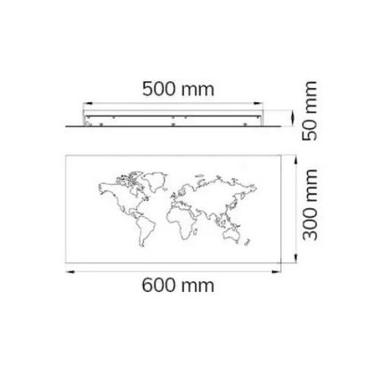 Wofi 4556.01.50.9600 - Applique decorativa LED LINDA LED/26W/230V 3000K