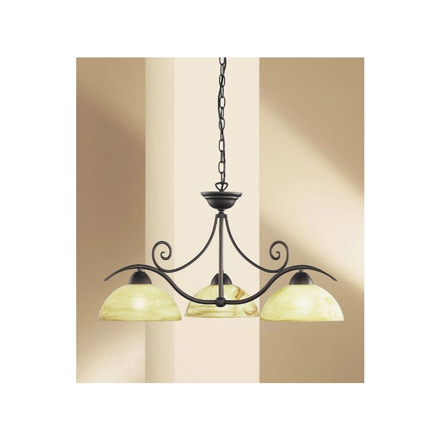 Wofi 5128.03.09.0000 - Lampadario a sospensione con catena LACCHINO 3xE27/60W/230V