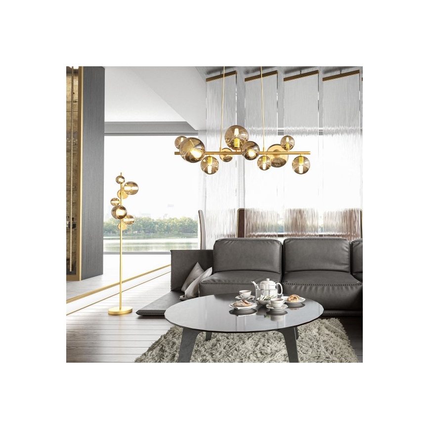 Wofi 6014.10.14.9000 - Suspension filaire LED VILLA 10xG9/3W/230V doré