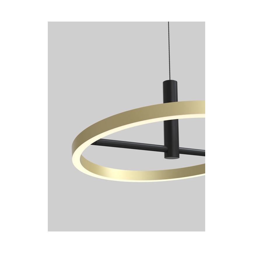 Wofi 6016-104L - LED-dimmbare Pendelleuchte am Seil BREST LED/19W/230V Ø 42 cm schwarz/gold