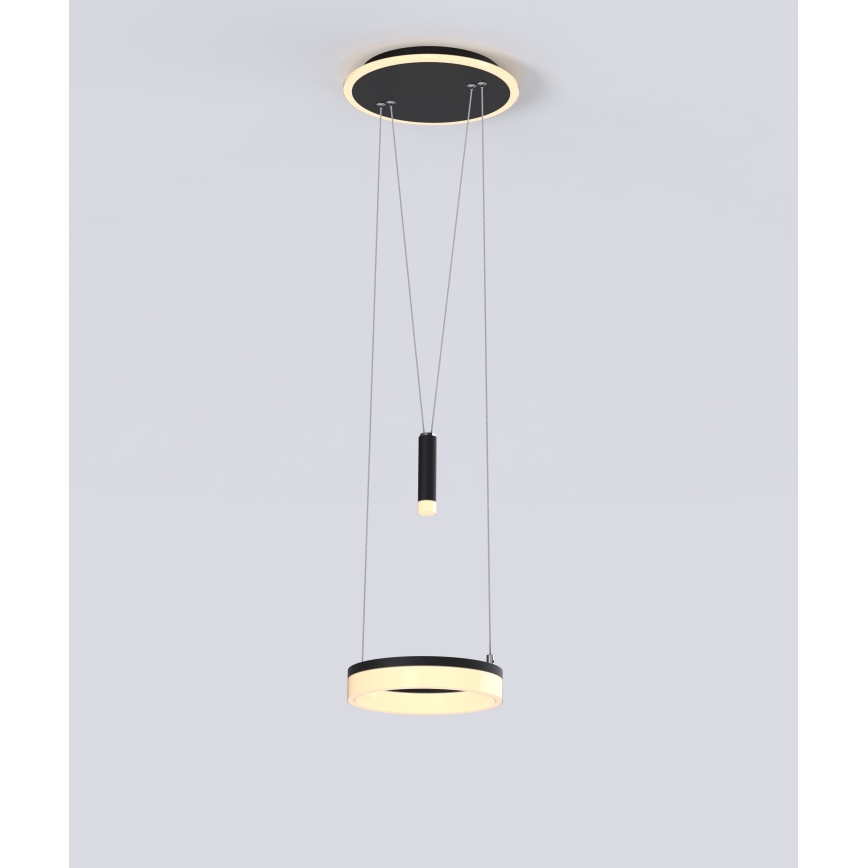 Wofi 6054-302 - Dimmbare LED-Hängeleuchte an Schnur JESSE LED/15,5W/230V schwarz