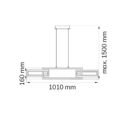 Wofi 6133.03.64.9000 - Lampadario a sospensione con filo LED dimmerabile MURIEL LED/26W/230V