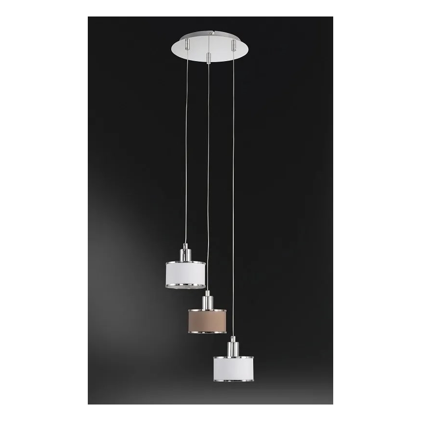 Wofi 619903019000 - Lampadario a sospensione con filo CIARA 3xE14/28W/230V