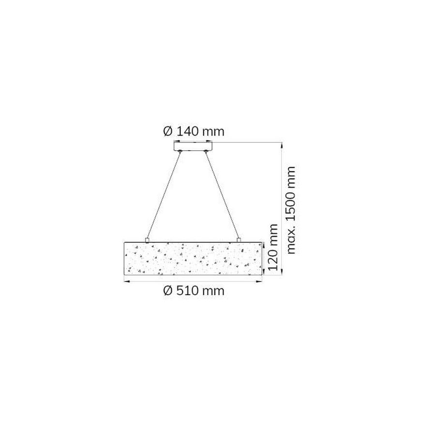 Wofi 6370.01.70.7000 - Suspension filaire LED LEIKA LED/21W/230V
