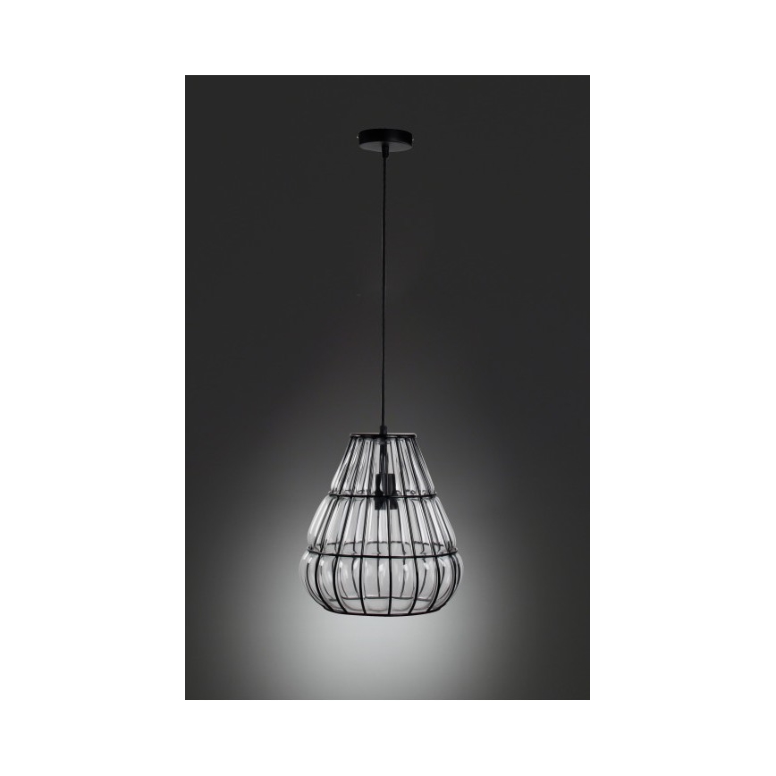 Wofi 6404.01.10.9000 - Lampadario a sospensione con filo BANKS 1xE27/40W/230V