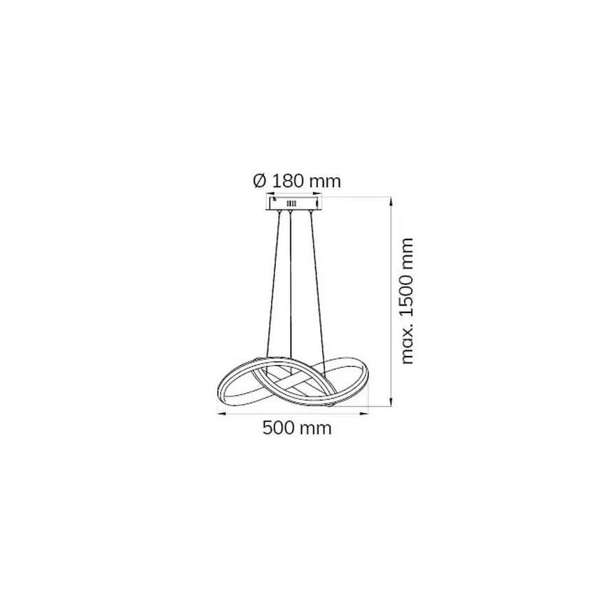 Wofi 6823.01.10.9500 - Suspension filaire à intensité variable LED SOLO LED/28W/230V