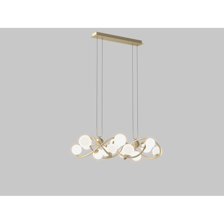 Wofi 7014-1401 - LED-Hängeleuchte an Schnur NANCY 14xG9/3,5W/230V golden/weiß