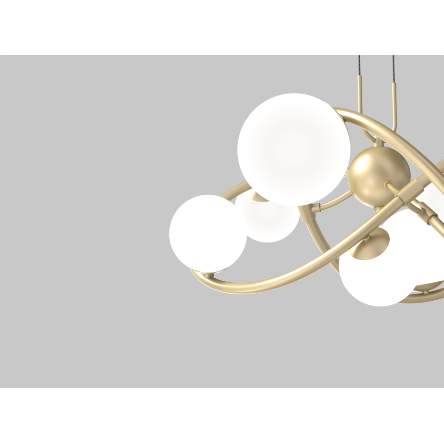 Wofi 7014-1401 - LED-Hängeleuchte an Schnur NANCY 14xG9/3,5W/230V golden/weiß