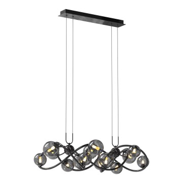Wofi 7014-1405 - Lampadario LED a sospensione con filo NANCY 14xG9/3,5W/230V nero/cromo lucido