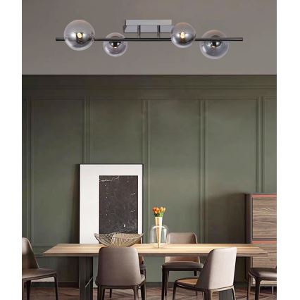Wofi 7014-405W - Lampadario a plafone LED VILLA 4xG9/3W/230V nero
