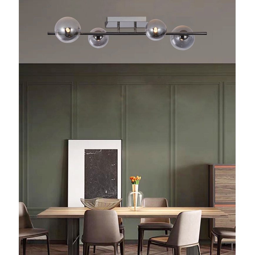 Wofi 7014-405W - Lampadario a plafone LED VILLA 4xG9/3W/230V nero