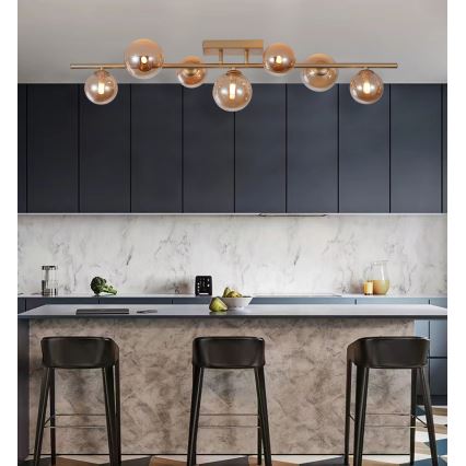 Wofi 7014-701W - Lampadario a plafone LED VILLA 7xG9/3W/230V oro