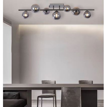 Wofi 7014-705W - Lampadario a plafone LED VILLA 7xG9/3W/230V nero