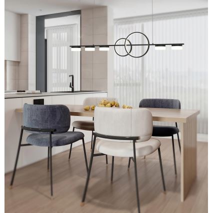 Wofi 7030-702 - Dimmbare LED-Hängeleuchte an Schnur MESSINA LED/57W/230V schwarz