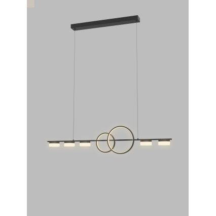 Wofi 7030-702 - Dimmbare LED-Hängeleuchte an Schnur MESSINA LED/57W/230V schwarz
