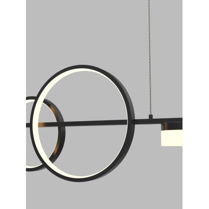 Wofi 7030-702 - Dimmbare LED-Hängeleuchte an Schnur MESSINA LED/57W/230V schwarz