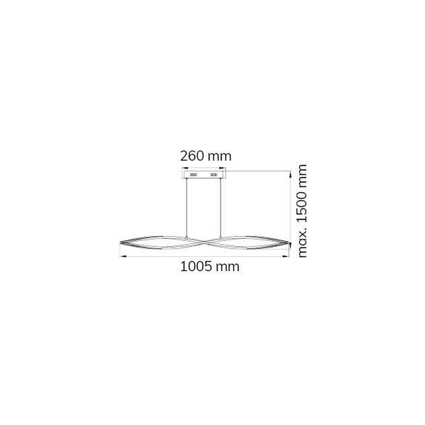 Wofi 7152.02.01.6000 - LED dimmbare Hängeleuchte an Kabel IDANA 2xLED/13,5W/230V